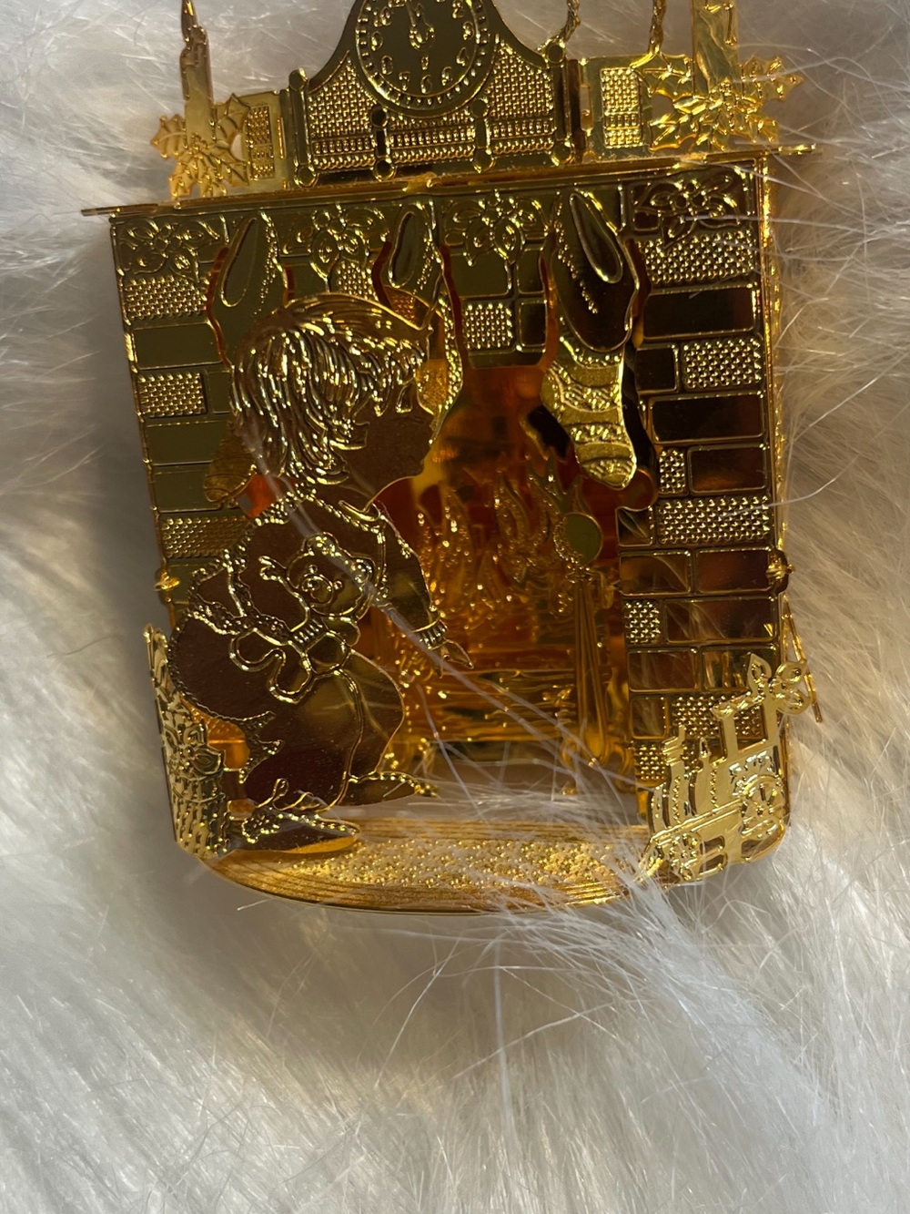 Danbury Mint 2001 23KT Gold Plated Ornament “Waiting For Santa”. - Picture 2 of 7